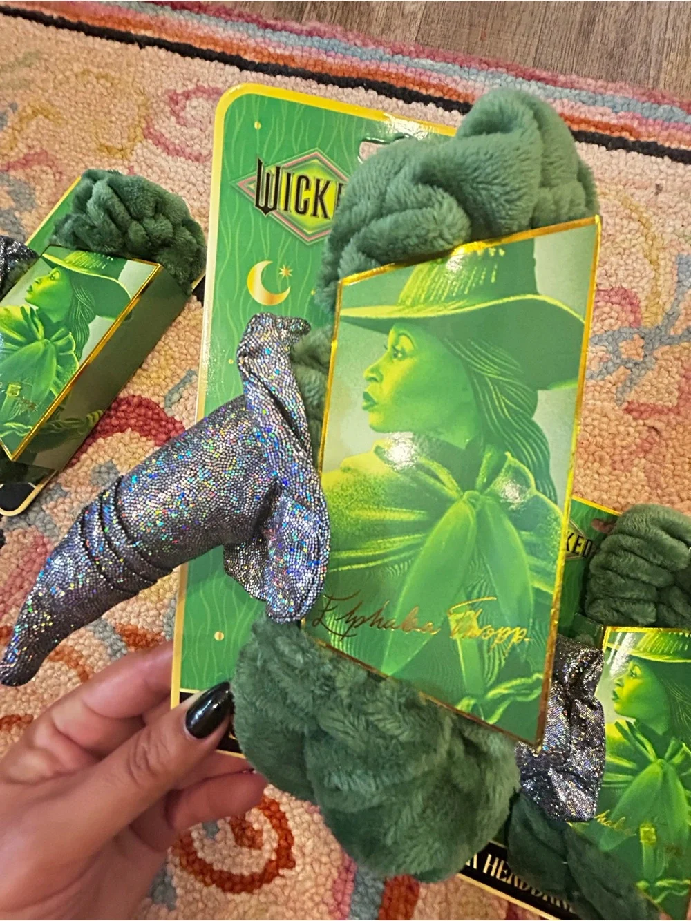 Lot of 4 Wicked Movie Elphaba Spa Headband Elphaba's Magic Witch Hat Green NWT